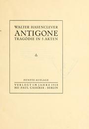 Cover of: Antigone: Tragödie in 5 Akten