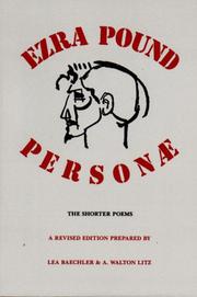 Personae by Ezra Pound, Lea Baechler, A. Walton Litz