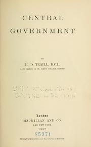 Cover of: Central government.