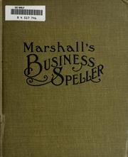Cover of: Marshall's business speller and technical word book