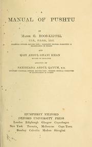 Cover of: A manual of Pushtu by George Olof Roos -Keppel