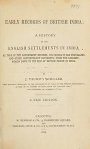 Cover of: Early records of British India by James Talboys Wheeler