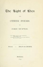 Cover of: The light of Eden, and other poems | John Bufton