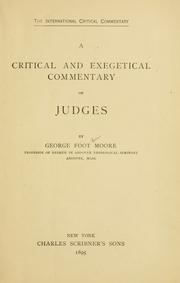 Cover of: critical and exegetical commentary on Judges