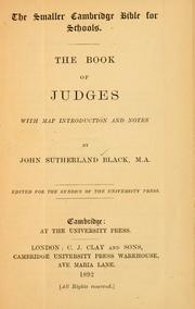 Cover of: The Book of Judges: with map, introduction and notes.