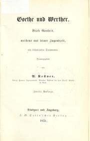 Cover of: Goethe und Werther by Johann Wolfgang von Goethe