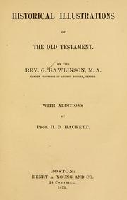 Cover of: Historical illustrations of the Old Testament