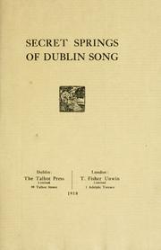 Cover of: Secret springs of Dublin song