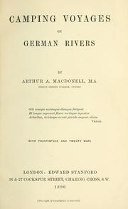 Cover of: Camping voyages on German rivers by Arthur Anthony Macdonell