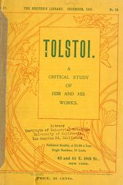 Cover of: Tolstoi: a critical study of him and his works.