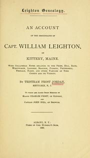 Cover of: Leighton genealogy by Tristram Frost Jordan