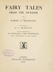 Cover of: Fairy tales from the Swedish of G. Djurklo