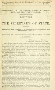 Citizenship of the United States, expatriation, and protection abroad by United States. Department of State.
