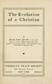 Cover of: evolution of a Christian