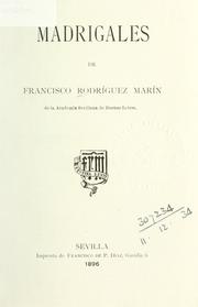Cover of: Madrigales.