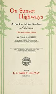 Cover of: On sunset highways: a book of motor rambles in California.