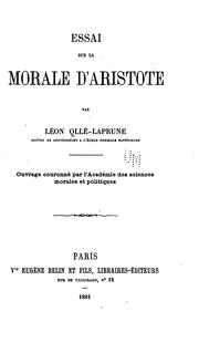Cover of: Essai sur la morale d'Aristote