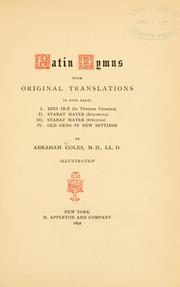 Cover of: Latin hymns: with original translations.