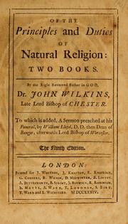 Cover of: Of the principles and duties of natural religion: two books