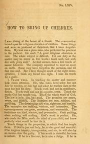 Cover of: How to bring up children.