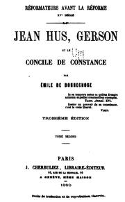 Cover of: Jean Hus, Gerson et le Concile de Constance par Émile de Bonnechose. ...