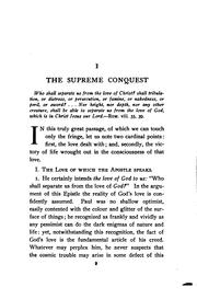 Cover of: supreme conquest: and other sermons preached in America