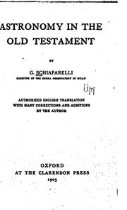 Cover of: Astronomy in the Old Testament