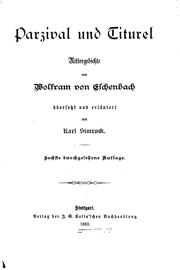 Cover of: Parzival und Titurel