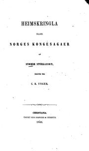 Cover of: Heimskringla eller Norges kongesagaer af Snorre Sturlassøn