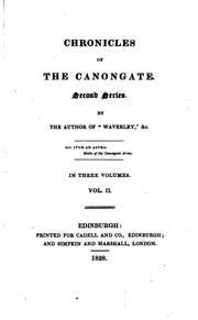 Cover of: Chronicles of the Canongate. by Sir Walter Scott