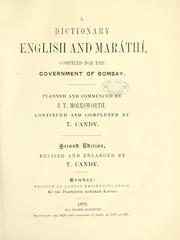 A dictionary, English and Marathi, compiled for the government of Bombay by J. T. Molesworth