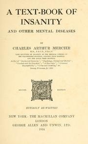 Cover of: A text-book of insanity and other mental diseases.
