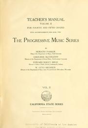 Cover of: progressive music series for basal use in primary, intermediate and grammar grades.