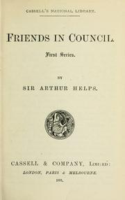 Cover of: Friends in council.