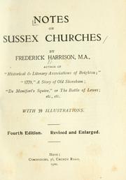 Cover of: Notes on Sussex churches.