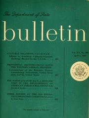 Cover of: Department of State bulletin.