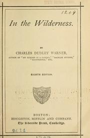Cover of: In the wilderness.