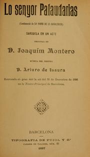 Cover of: Lo senyor Palaudarias by Arturo de Isaura