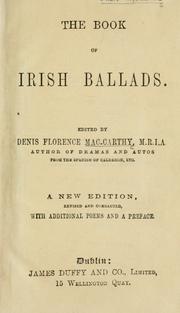 Cover of: book of Irish ballads.