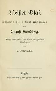 Cover of: Meister Olaf: Schauspiel in fünf Aufzügen