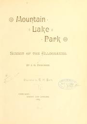 Cover of: Mountain Lake park.