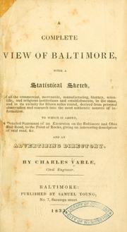Cover of: A complete view of Baltimore by Charles Varle