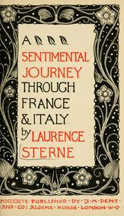 Cover of: A sentimental journey through France and Italy.