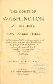 Cover of: The sights of Washington and its vicinity, and how to see them  by Woodbury Wheeler