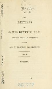 Cover of: Beattie's letters.