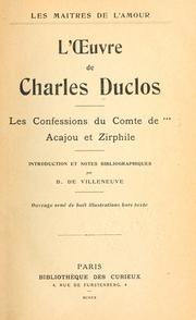 Cover of: Les confessions du comte de *** / Acajou et Zirphile
