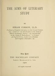 Cover of: aims of literary study
