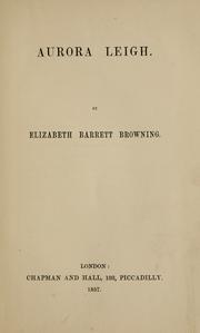 Cover of: Aurora Leigh by Elizabeth Barrett Browning