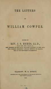 Cover of: The letters of William Cowper