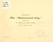 Cover of: Souvenir of the "Monumental city" : [Baltimore, Md.]